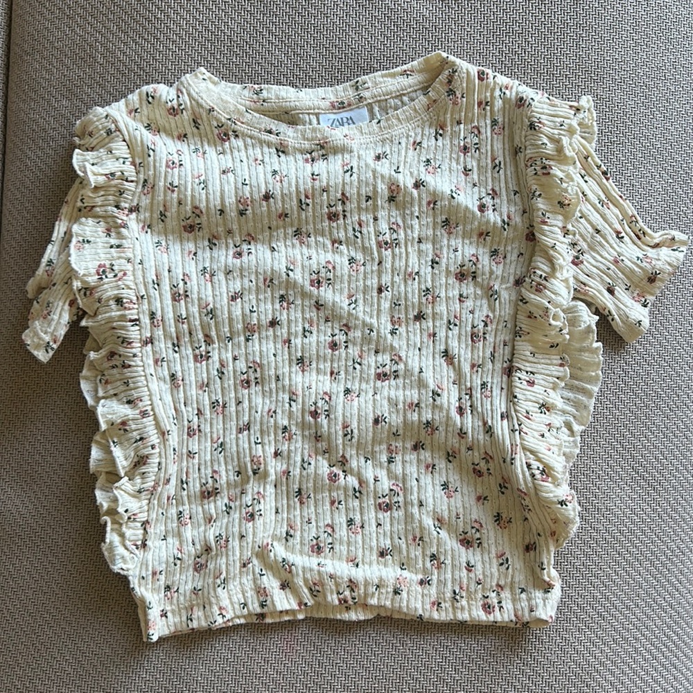Zara girls floral shirt